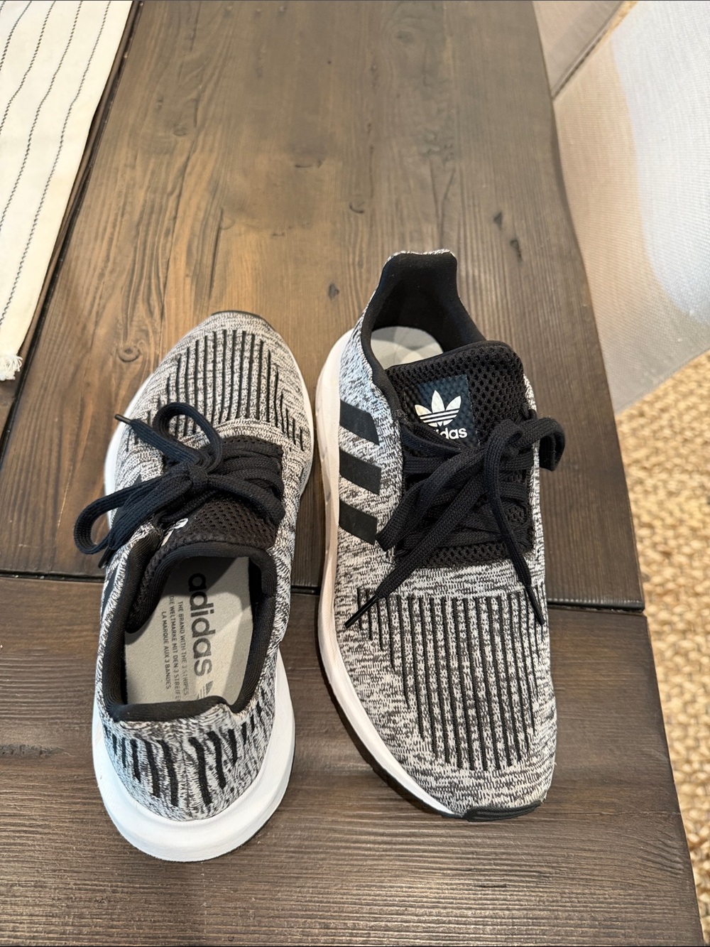 adidas Black and Gray Knit Casual Sneakers - Picture 3 of 3